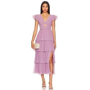 Astr Purple Mini Dress with Elegant Design